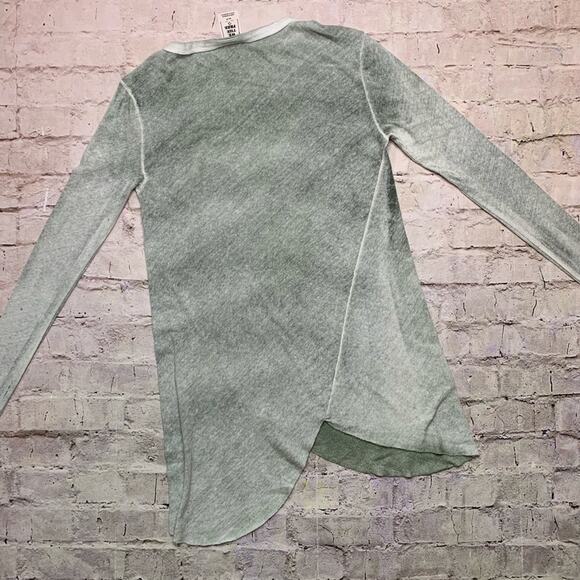 Free People We The Free Long Beach Tee in Acid Wash Green - Picture 5 of 7